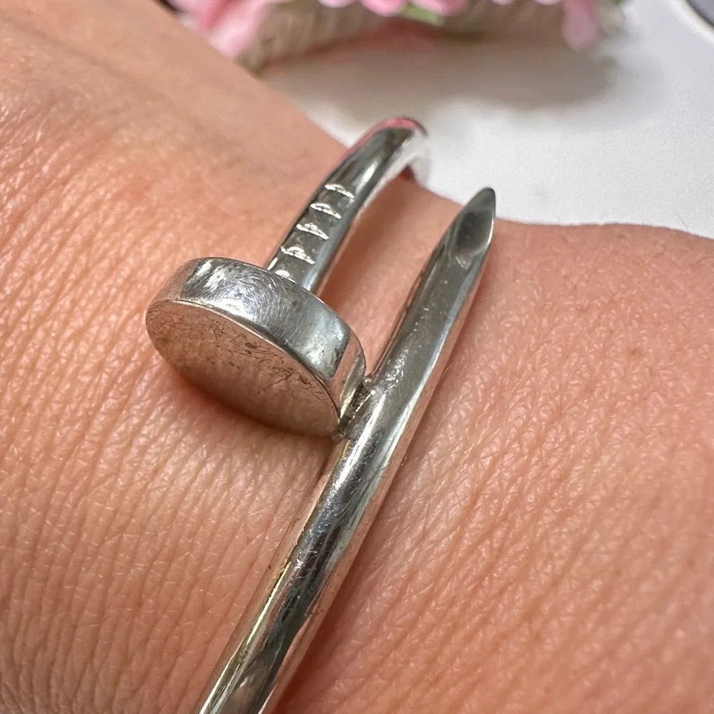 Cartier Silver Nail Bracelet - Picture 2 of 2